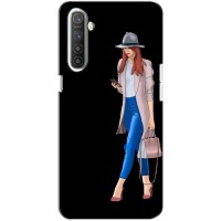 Чехол с картинкой Модные Девчонки Realme XT (Девушка со смартфоном)