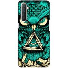 Чехол с птицами на Realme XT (VPrint) (Сова с глазом)