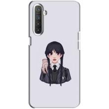 Чехлы Венсдей на Realme XT Уэнсдей (AlphaPrint) (Уэнздей и Вещь)