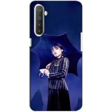 Чехлы Венсдей на Realme XT Уэнсдей (AlphaPrint) (Уэнздей с зонтом)