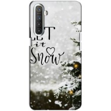 Новогодние, Праздничные Чехлы для Realme XT - 2024 год (Let it snow)