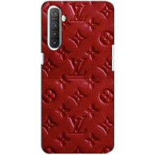 Текстурный Чехол Louis Vuitton для Реалми ХТ (Красный ЛВ)