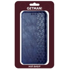 Кожаный чехол книжка GETMAN Cubic (PU) для Xiaomi Redmi 10C – Синий