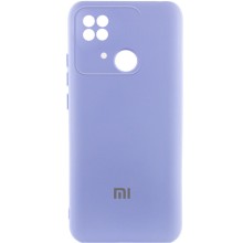 Чехол Silicone Cover Lakshmi Full Camera (AAA) with Logo для Xiaomi Redmi 10C (Сиреневый)