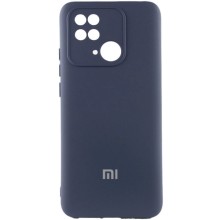 Чехол Silicone Cover Lakshmi Full Camera (AAA) with Logo для Xiaomi Redmi 10C (Темно-синий)