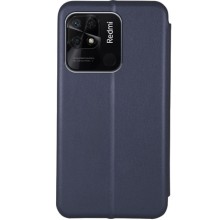 Кожаный чехол-книжка Classy для Xiaomi Redmi 10C – Темно-синий