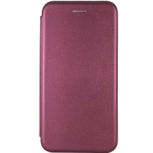 Кожаный чехол-книжка Classy для Xiaomi Redmi 10C – Бордовый