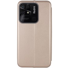 Кожаный чехол-книжка Classy для Xiaomi Redmi 10C – Золотой