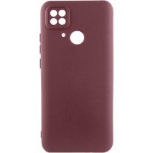 Чехол TPU GETMAN Liquid Silk Full Camera для Xiaomi Redmi 10C (Бордовый)