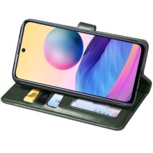 Шкіряний чохол-книжка GETMAN Gallant (PU) для Xiaomi Redmi 10C – Зелений