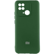 Чехол Silicone Cover Lakshmi Full Camera (AAA) with Logo для Xiaomi Redmi 10C (Зеленый)