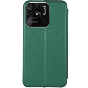 Кожаный чехол-книжка Classy для Xiaomi Redmi 10C – Зеленый