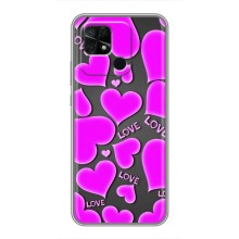 Чехлы для любимой на Редми 10С (VPrint) (Pink hearts)