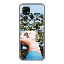 Чехлы с изображением разных животных для Xiaomi Redmi 10C (Ежик на руках)