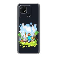 Чехол Майнкрафт на Xiaomi Redmi 10C (AlphaPrint) Minecraft (персонажи Minecraft)