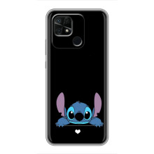 Чехол с принтом Стич на Xiaomi Redmi 10C (Стич на черном)