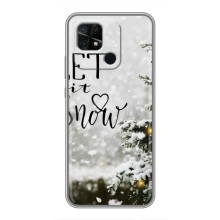 Новогодние, Праздничные Чехлы для Xiaomi Redmi 10C - 2024 год (Let it snow)