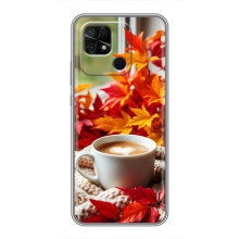 Чехол с уникальным дизайном «Осень с кофе» для Xiaomi Redmi 10C