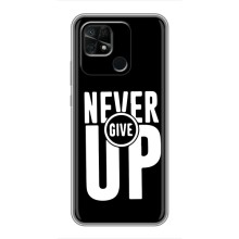 Силіконовый Чохол на Xiaomi Redmi 10C з картинкою НАЙК (Never Give UP)