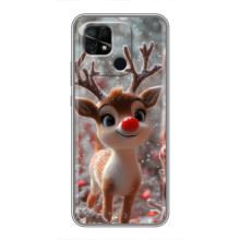 Яркий чехол для Xiaomi Redmi 10C с Зимними Оленятами