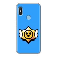 Бампер (ТПУ) с принтом Brawl Stars на Редми 6 Про – Значок