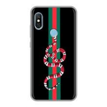 Чехлы Бренд GUCCI для Xiaomi Redmi 6 pro – Змей Гуччи