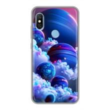 Чехлы КОСМОС для Xiaomi Redmi 6 pro – Синие планеты
