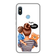 Чехол с печатью для Xiaomi Redmi 6 pro - (Мама с ребенком) (AlphaPrint) – Мама с сыном