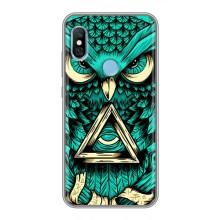 Чехлы с принтом СОВЫ для Xiaomi Redmi 6 pro – Зеленая сова
