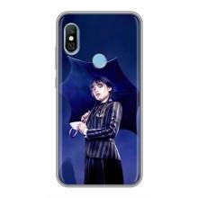 Чохол з картинкою Венсдей на Xiaomi Redmi 6 pro – Венсдей з парасолькою