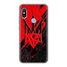 Чехлы УПА (Красно-Чёрный) на Xiaomi Redmi 6 pro – Герб в цвете УПА
