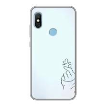 Чехлы (Знак сердечка) на Xiaomi Redmi 6 pro – Сердце на голубом