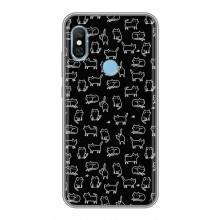 Чехол на тематику: Коты для Xiaomi Redmi 6 pro – Котики на черном