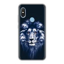 Чехол с картинкой на Xiaomi Redmi 6 pro – Лев - синий