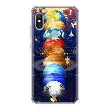 Чехол (ТПУ) с планетами на Xiaomi Redmi 6 pro – Арт планети