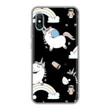 Чехол Unicorn на Xiaomi Redmi 6 pro – Единорог с кофе