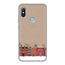 Новорічні, Святкові Чохли для Xiaomi Redmi 6 pro - 2024 год (Зимове місто)