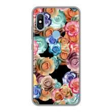 Чехлы с тематикой "ЦВЕТЫ" на Xiaomi Redmi 6 pro – Цветы на черном