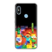 Чехлы для Xiaomi Redmi 6 pro (Персонажи Майн Крафт) – Герой Майнкрафт