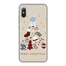 Рождественские Чехлы для Xiaomi Redmi 6 pro (VPrint) (Merry Christmas)