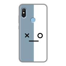 Силиконовые Чехлы (смешные стикеры) для Xiaomi Redmi 6 pro – Серо-белый