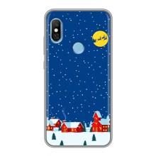 Силиконовый бампер на рождество для Xiaomi Redmi 6 pro – Город в снегу