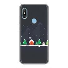 Силиконовый бампер на рождество для Xiaomi Redmi 6 pro – Город зимний