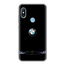 Силиконовый бампер с картинкой машины на Xiaomi Redmi 6 pro (Черный BMW)