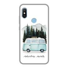 Силиконовый бампер с картинкой машины на Xiaomi Redmi 6 pro (Домик на колесах)