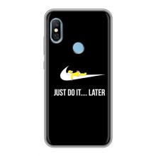 Силиконовый Чехол на Xiaomi Redmi 6 pro с картинкой Nike – Later