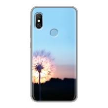 Силиконовый Чехол с одуванчиками на Xiaomi Redmi 6 pro – Закат с одуванчиком