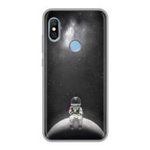 Силиконовый Чехол с принтом "Космонавты" на Xiaomi Redmi 6 pro – Космонавт романтик