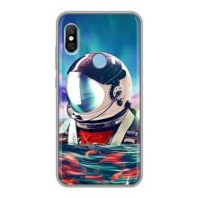Силиконовый Чехол с принтом "Космонавты" на Xiaomi Redmi 6 pro – Космонавт в воде