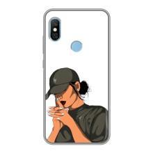 Силиконовый Чехол на Xiaomi Redmi 6 pro с картинкой Стильных Девушек – В зеленом